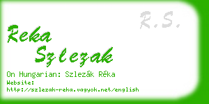 reka szlezak business card