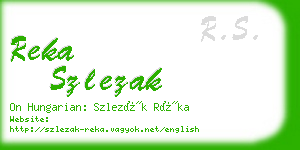 reka szlezak business card